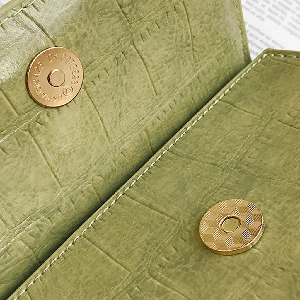 Женская Ретро однотонная винтажная кожаная сумка-мессенджер простая сумка через плечо вечерняя сумочка-клатч