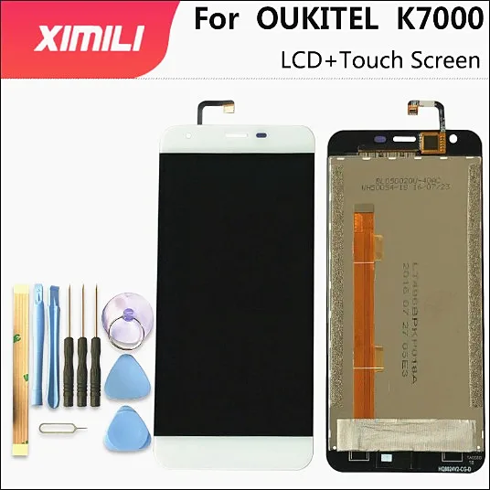 5.0 pollici Per OUKITEL K7000 Display LCD + Touch Screen Digitizer Assembly Originale di 100% Nuovo LCD + Touch Digitizer per k7000 + Strumenti