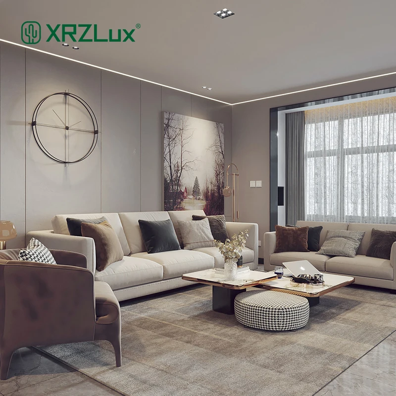 XRZLux Aluminum Profile With Cover 6.5W/m LED Strip Embedded Ceiling Drywall  Channels Wall Decor Linear Strip Led Hard Bar Light - AliExpress