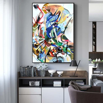 

Wassily Kandinsky Abstract Canvas Art Paintings Posters and Prints Famous Artwork Wall Pictures for Living Room Decor Cuadros
