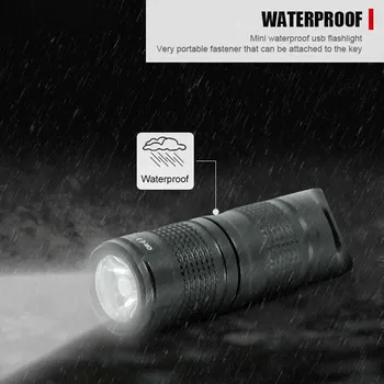 

Super Small Lantern Pocket Mini LED Flashlight USB Rechargeable Portable Waterproof White Light Keychain Torch By 10180 Battery