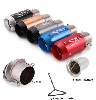 

Slip On Universal 51mm Motorcycle Exhaust Pipe Muffler Modified Escape Catalyst 51mm For R25 MT09 CBR1000RR S1000RR