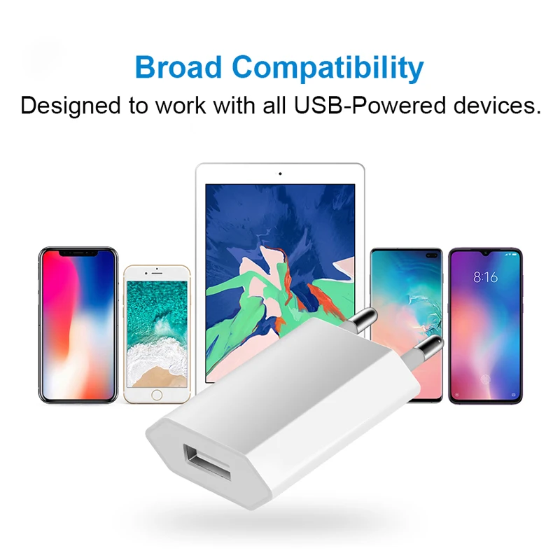 USB зарядное устройство с Европейской/американской вилкой 5 В/1 А|Зарядные