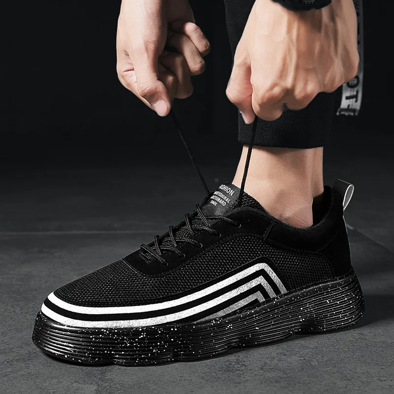 

Men White Shoes Casual Versatile Sport Sneakers han ban Fashion Man Shoe Students Punched Sheet Cloth Shoes