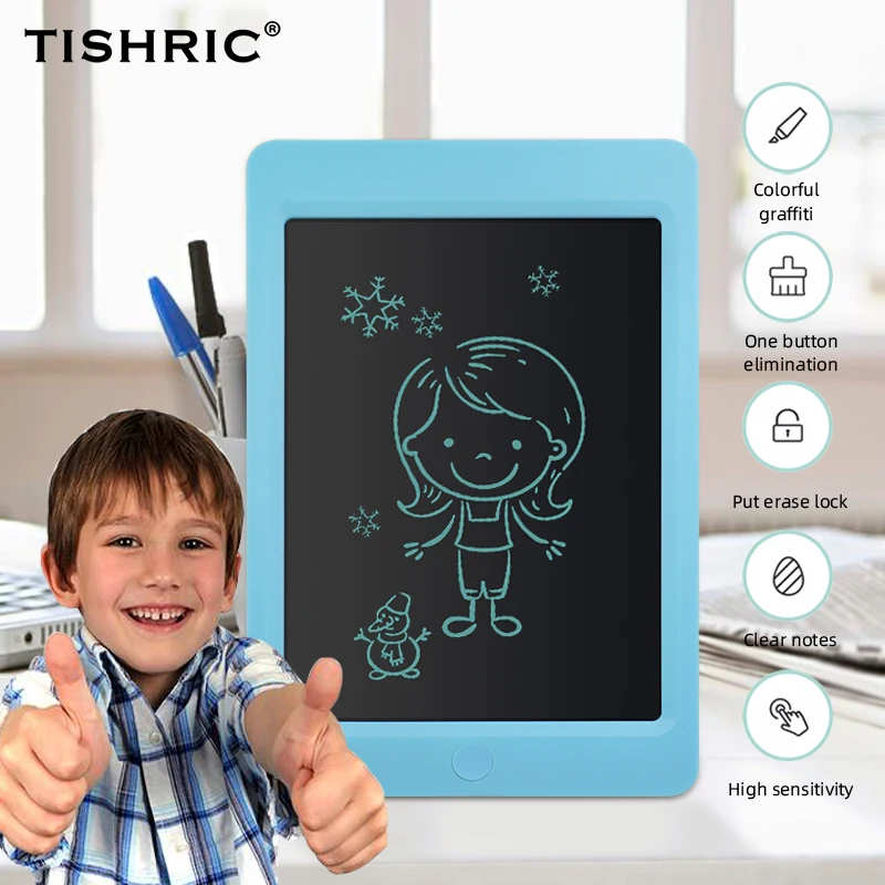 

TISHRIC LCD Writing Tablet 10 Inch Digital Graphic Tablet With Stylus For Drawing Erasable Drawing Pad Kids Children Gifts