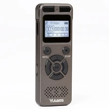 Yulass 8GB Professional Audio Recorder Business Portable Digital Voice USB Support Multi-language,Tf Card to 64GB