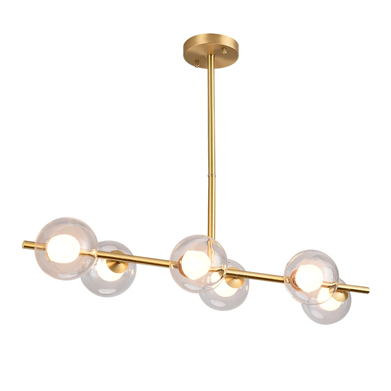 

Nordic copper Pendant Lights Luminaire Industriel Hanging Lamp Lustre Suspension Ball Glass Pendant Lamps rectangular Fixtures