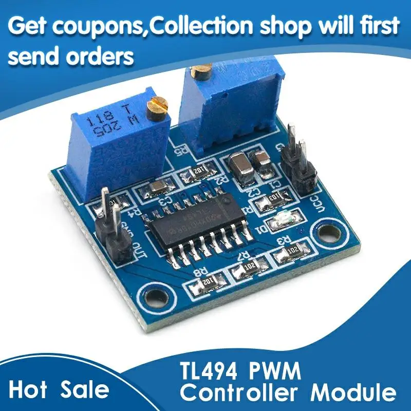 1PCS TL494 PWM Controller Module Adjustable 5V Frequency 500-100kHz 250mA