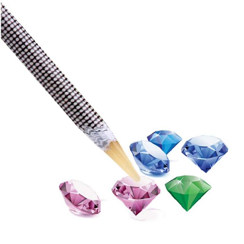 Rhinestones Jewel Nail Polish Pencil Nail Art Setter Pen Crystal Pick Up Resin Wax Gem Pen Picker Tool Crafts