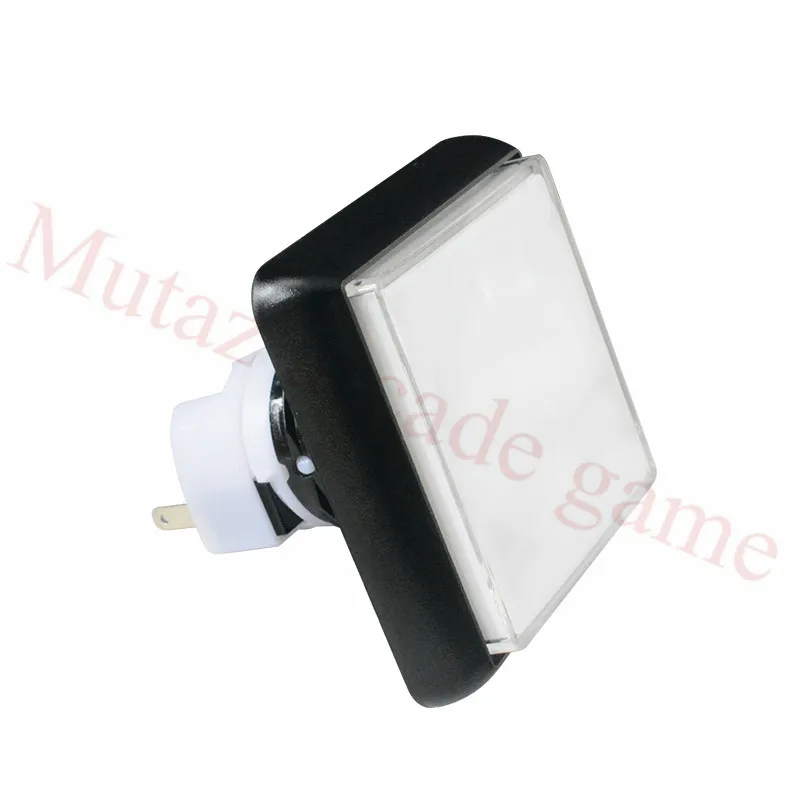 

10PCS Illuminated Arcade Buttons Square Push Button with Microswitch 49*49mm White color led Buttons for Operated Games Machine