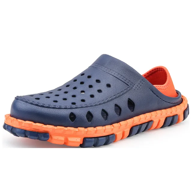 Excargo Fashion Plastic Sandals Men's Summer Holie Shoes Slip On Half- slippers 2020 New Male Beach Shoes Sandals Flats Light - Men's Slippers -  AliExpress