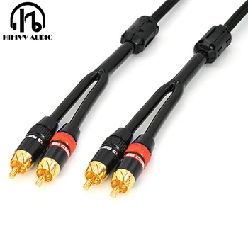 

Curved plug RCA cable for CD audio power amplifier cable and audio speaker of TV MP3 PALYER