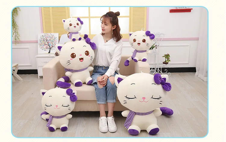 Большой кошачьей мордочкой с игрушечным котенком Подушка милая игрушка плюшевый Кот обнимающего медведя "Маппет-кукла Детский жакет из денима для девочки; отправьте Детский жакет из денима для девочки; подарок