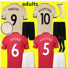 19 20 Набор для взрослых, Джерси для футбола, LINGARD RASHFORD, MARTIAL POGBA, ALEXIS FRED, Джерси, LUKAKU, футболка для футбола