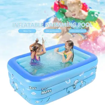 

Inflatable Swimming Pool Wear-resistant Durable Square Lounge Pool Summer Water Fun Toy for Outdoor Garden Backyard Party