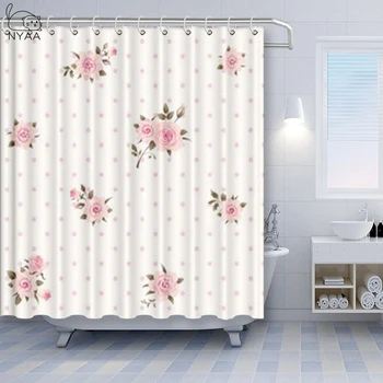 

Color Polka Dots Abstract Drawn Hand White Circle Thickend Shower Curtain Waterproof Polyester 72 x 78 inches Set With Hooks