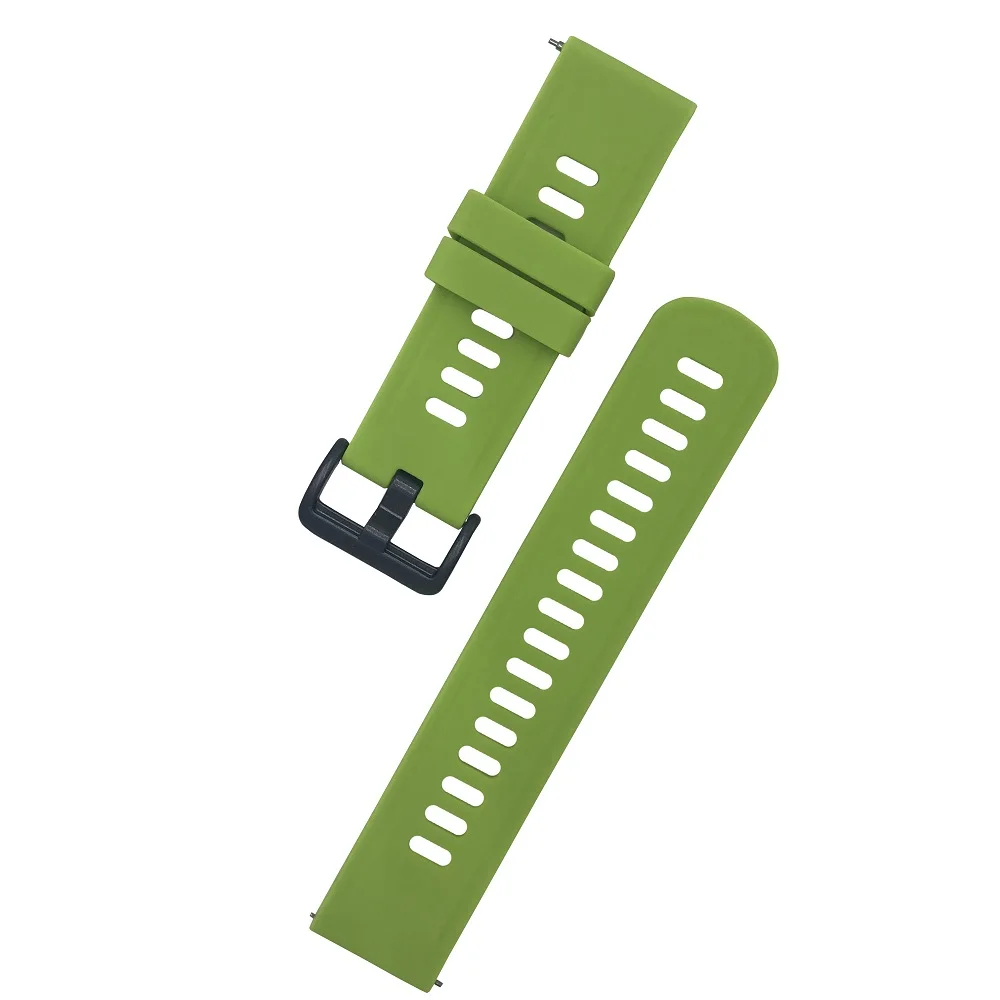 For Huami Amazfit gts gtr 42mm 47mm Strap Silicone Replacement Watch Band for Garmin Vivoactive 3 For Bip 20mm 22mm Wriststrap - Цвет: Green