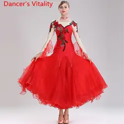 Новинка 2 цвета женское бальное платье для танцев национальный стандарт танцы Вальс платье в джазовом стиле Ladin соревнование сценический