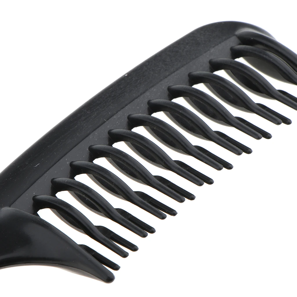 Perfeclan 2pcs Afro Hair Pick Comb Detangler Lift Plastic Double Row Wide Tooth Comb for African American Hair