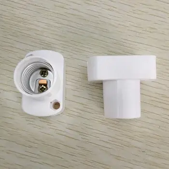 

High Quality White Square Lamp Holder for E17 LED Light Bulbs Aging-Test Light Base