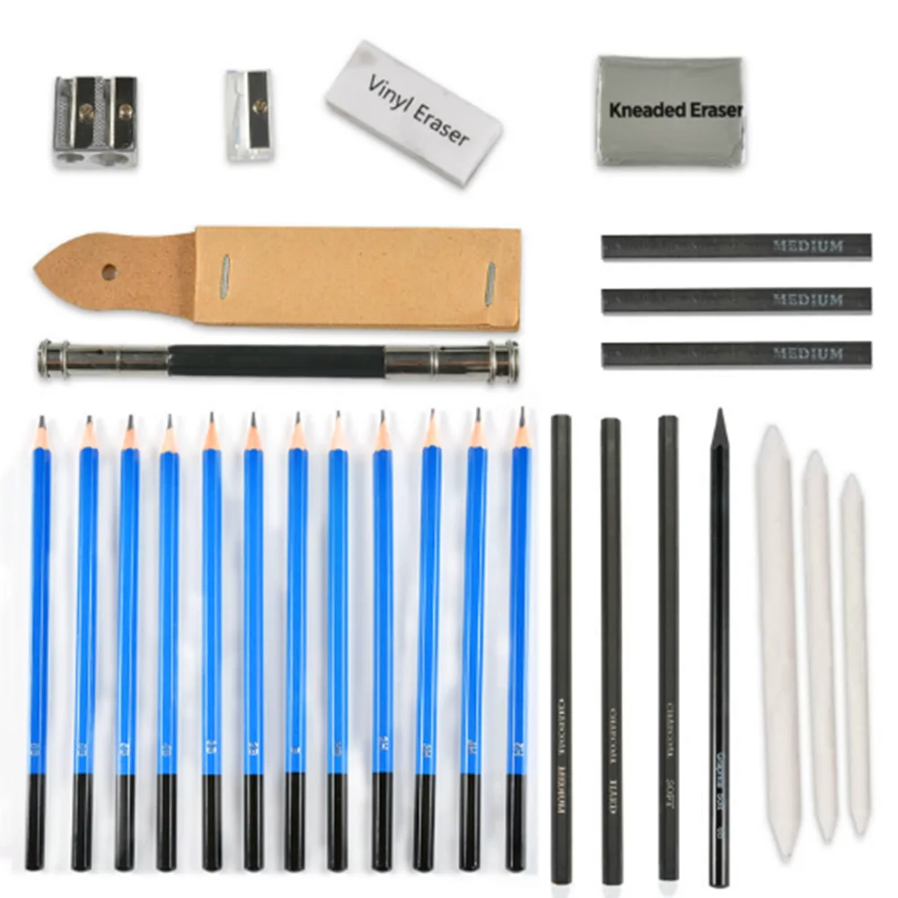 33 Pcs Sketch Drawing Pencil Set Beginners Drawing Supplies Tools Eraser  Cutter Drawing Suit Art Kit Painter Students Art Supply - AliExpress