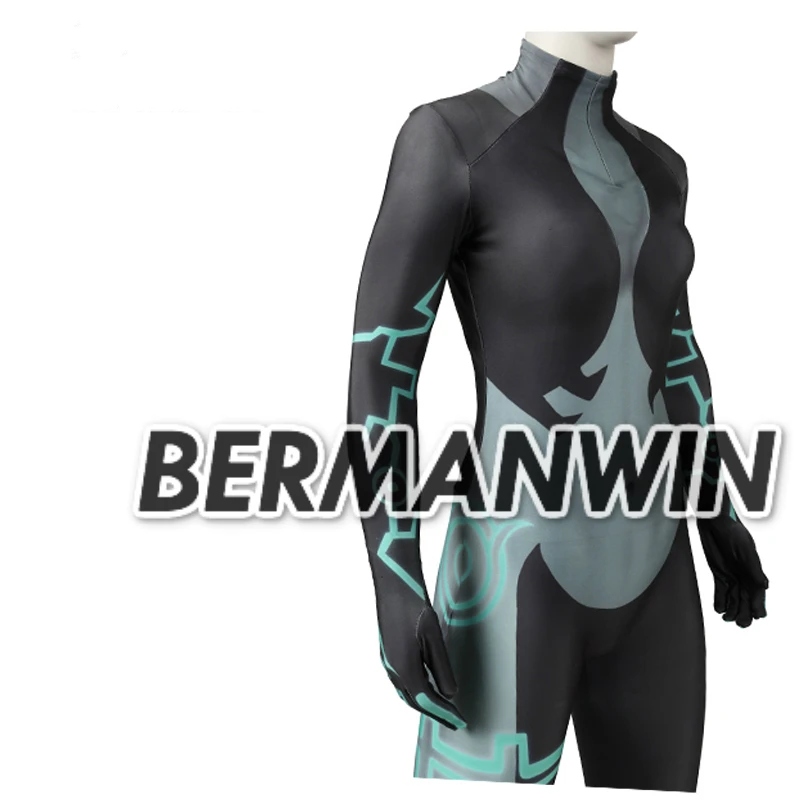 BERMANWIN Высокое качество 3D печатных Сумеречная принцесса мидлна Косплей Костюм Сумеречная принцесса спандекс женские боди супергероя