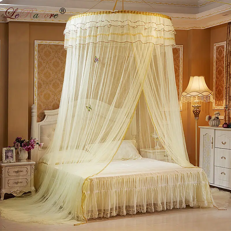 Leradore Mosquito Net Bed Canopy Netting Round Hung Dome Mosquito Net Bed Canopy Netting Round