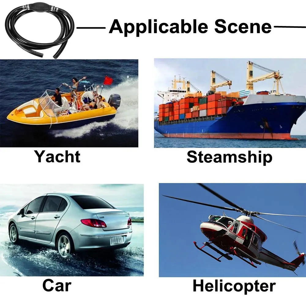 Hose Assembly Fuel Pipe Universal Fuel Line Assembly Motor Caravans 10mm W/ Primer Bulb Durable