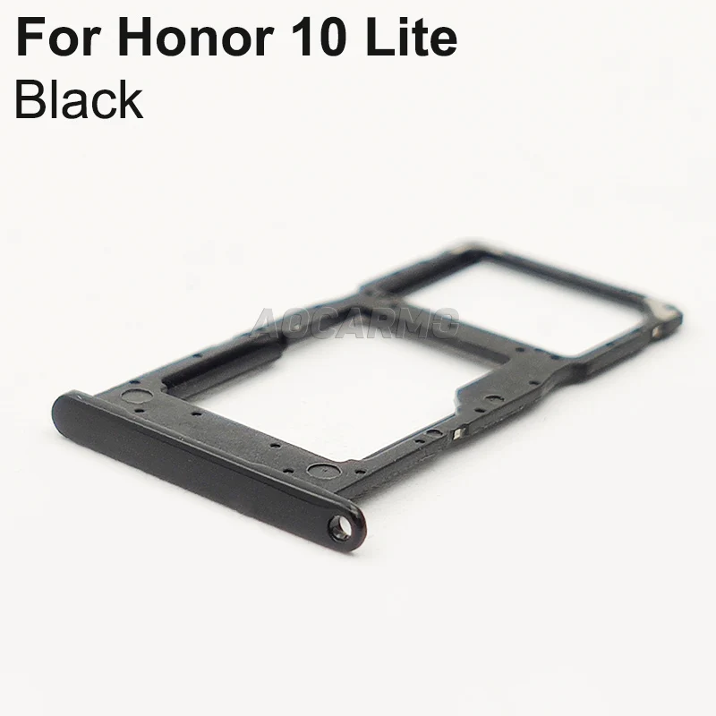 Aocarmo SD MicroSD Holder Nano Sim Card Tray Slot For Huawei p smart () / Honor 10 lite POT-LX3 POT-LX1 POT-LX2J