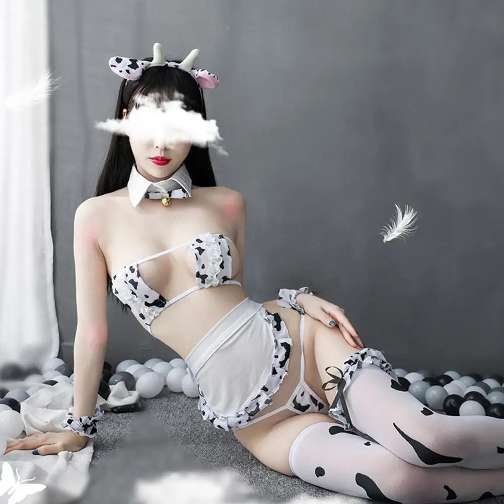 6.81US $ |Japanese Cos Cow Cosplay Costume Maid Bikini Swimsuit Anime Girls...