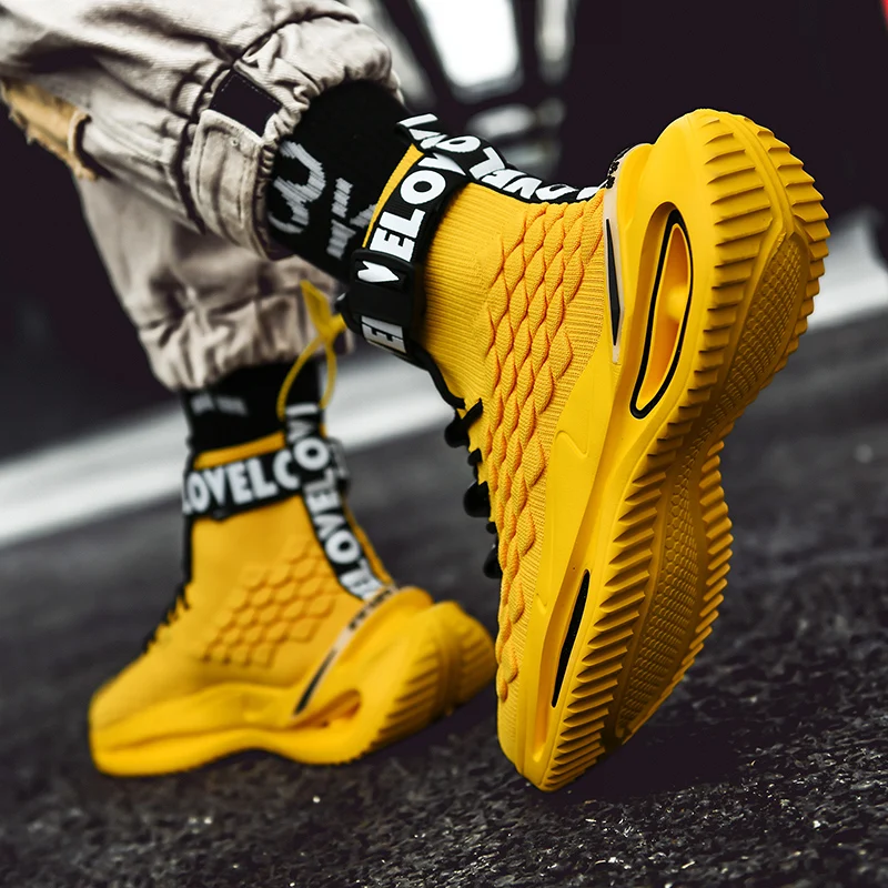 Casual-Shoes Man Sneakers Designer-Board Big-Size High-Top Comfortable Breath Outdoor