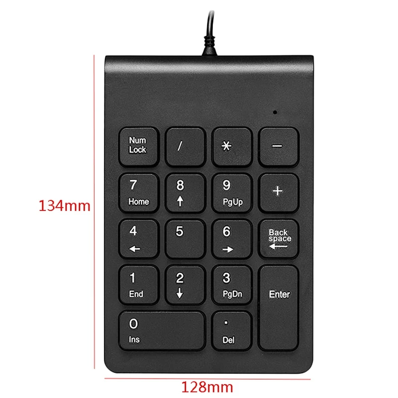 Mini USB 2.0 Wired Numeric Keypad Numpad 18 Keys Digital Keyboard for Accounting Teller Laptop Windows Android Notebook Tablets