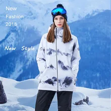 Gsou снег высокого качества женский зимний костюм наборы Сноубординг одежда Спорт на открытом воздухе водонепроницаемые ветрозащитные лыжные куртки и брюки