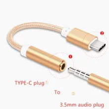 Usb type-C до 3,5 мм разъем для наушников AUX аудио кабель адаптер для samsung LG Nexus Oneplus Nokia Xiaomi huawei type C смартфонов
