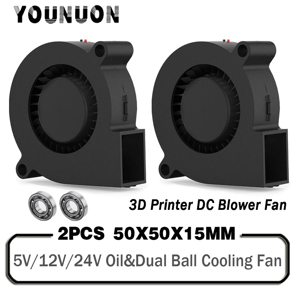 Turbina de Resfriamento sem Escovas Pinos Turbina de Resfriamento Ventilador 50 mm x 15 mm Peças 5015 50 mm dc 24v 12v 5v Pinos