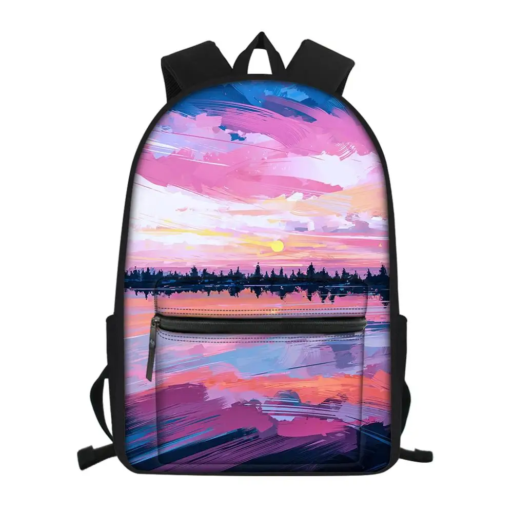 

Customizable Painting Print Backpack Unisex 2020 College Student Large Capacity School Bag Youth Travel Backpack