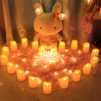 

USB/Battery-Powered LED Light Candles Household Led Flameless Candles Church and Home Decoration and Lighting Remote Control ！