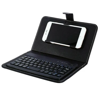 

Mini Portable Wireless Bluetooth Keyboard with Leather Case for Smartphone JR Deals