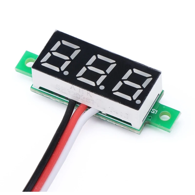 Mini 0.36 inch Digital Voltage Tester Voltmeter DC 0~100V Volt Meter 3.0-30V Power Battery Monitoring Gauge Blue LED Panel Displ |