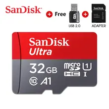 SanDisk Micro SD карта 16 ГБ 32 ГБ 64 Гб 128 ГБ 256 Гб карта памяти C10 U1 A1 флэш-карта памяти Micro SD для телефона компьютера SDXC SDHC