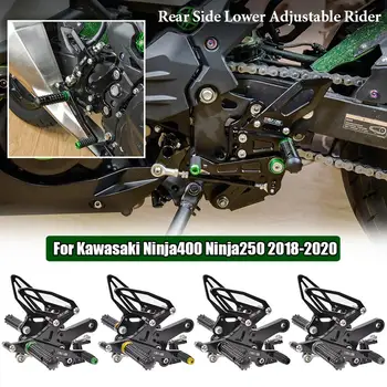 

CNC Aluminum Adjustable Foot Rests Rear Set Footpegs for Kawasaki Ninja400 Ninja250 2018 2019 2020 Motorcycle Accessories