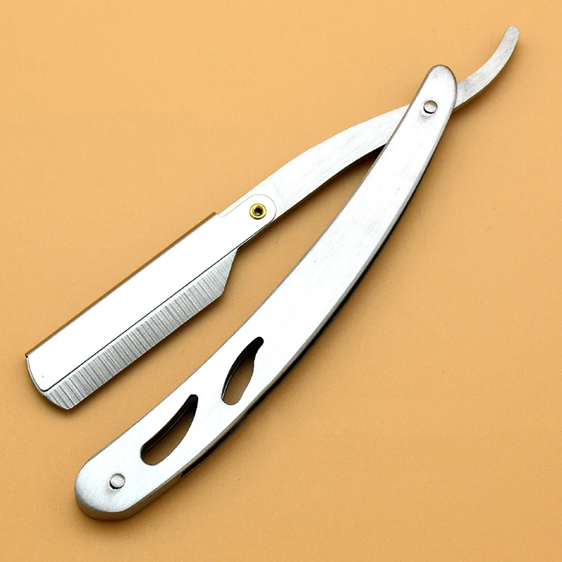 

1Pc Professional Vintage Manual Shaver Razor Fast Face Hairdressing Stainless Steel Folding Razor Blade Scraping Hair Haircut