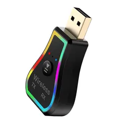 Receptor transmisor inalámbrico dos en uno, adaptador de Audio inalámbrico 5,0, llamada manos libres para coche