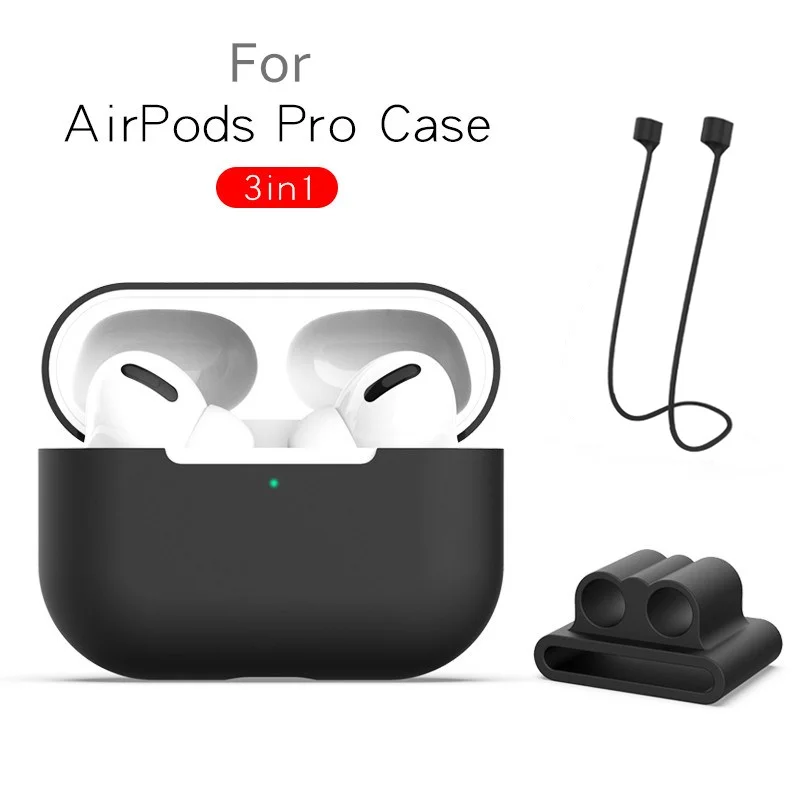 Чехол 3 в 1 из мягкого ТПУ для наушников Airpods Pro защитный чехол Air Pods аксессуары