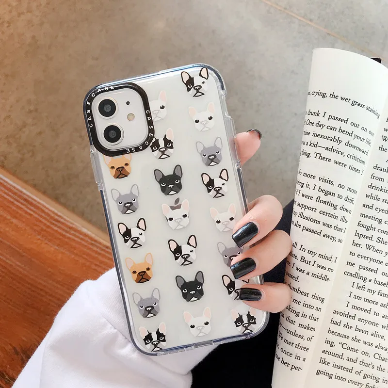 Чехол для телефона с милой собачкой из мультфильма iPhone 11 11Pro Max прозрачный мягкий