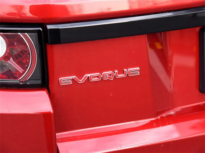 2 шт. автомобильный Стайлинг 16,5*1,5 см ABS покрытие EVOQUE эмблема задний багажник значок боковые логотипы автомобильные наклейки 4 цвета