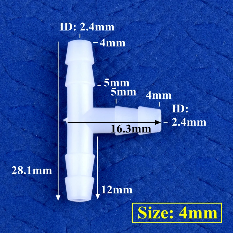 Versatile White PE Tee Connector for Aquarium and Garden Irrigation Systems