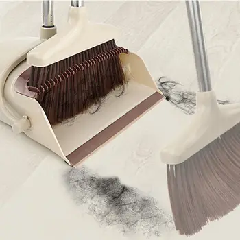 

4 Colour Home Cleaning Tool Broom And Dustpan Foldable Set Long Handle Dustpan Extendable Sweep Set Dust Pan And Broom Combo