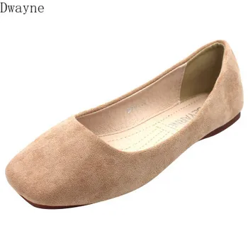 

Spring flannel flat shoes shallow mouth wild large size women's shoes fashion boat shoes