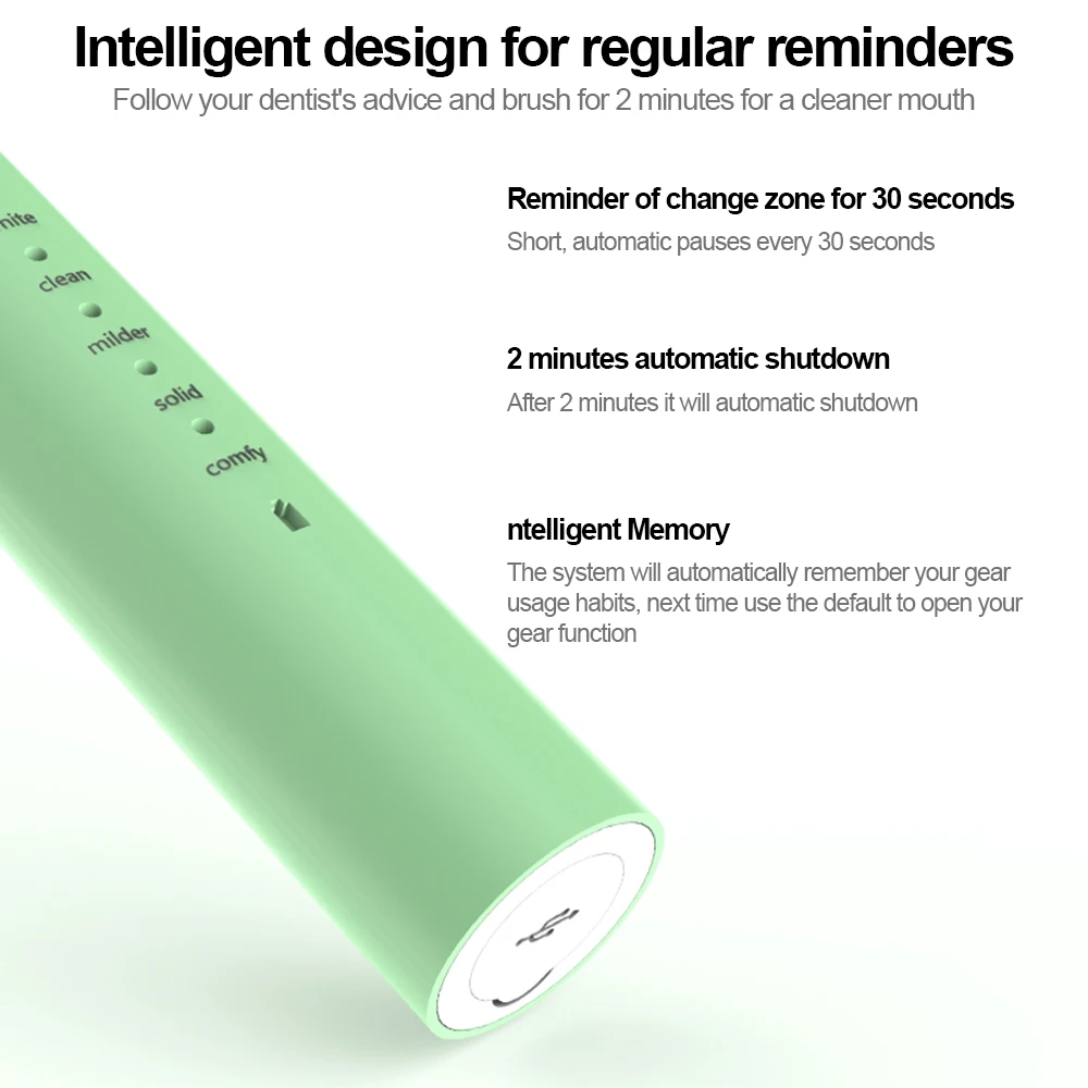 : Ультразвуковая электрическая зубная щетка S802 высокочастотная с низким уровнем